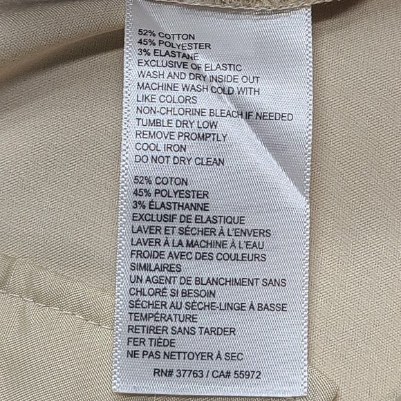 Rafaella Pants Womens‎ 12 Beige Curvy Ankle Stretch Career Office Straight Leg - Picture 6 of 9